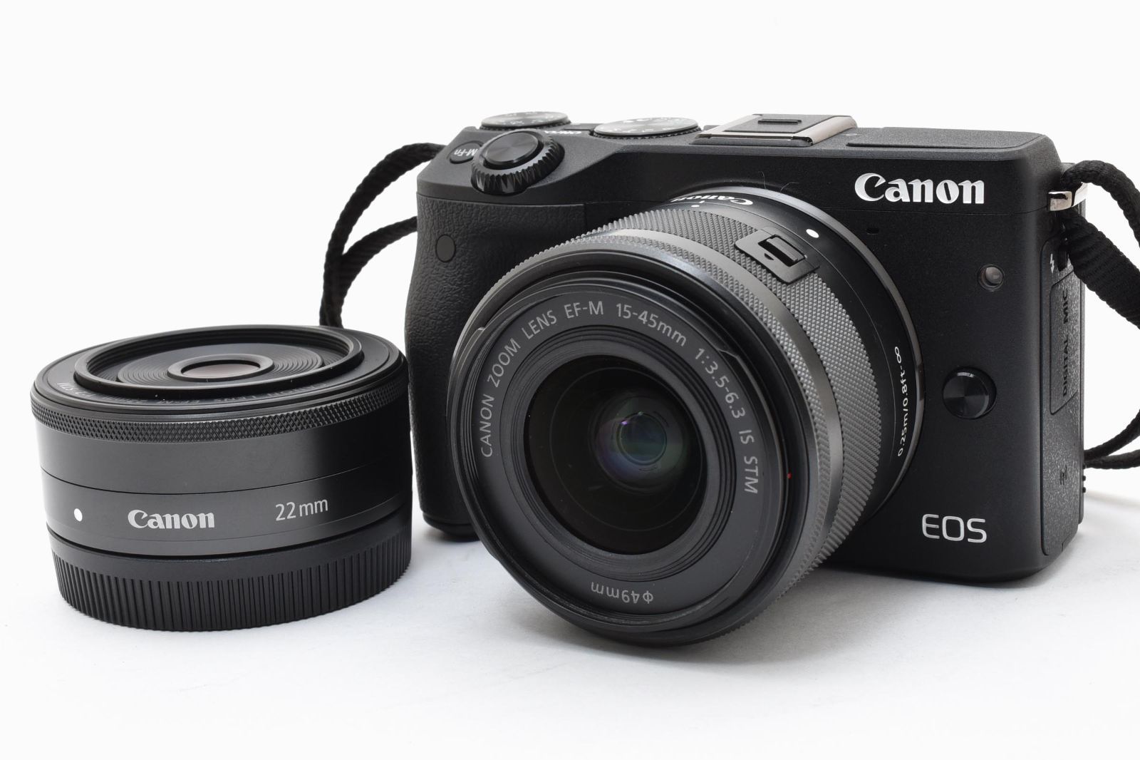 極上品 キャノン Canon EOS M3 + zoom lens EF-M 15-45mm F3.5-6.3 +
