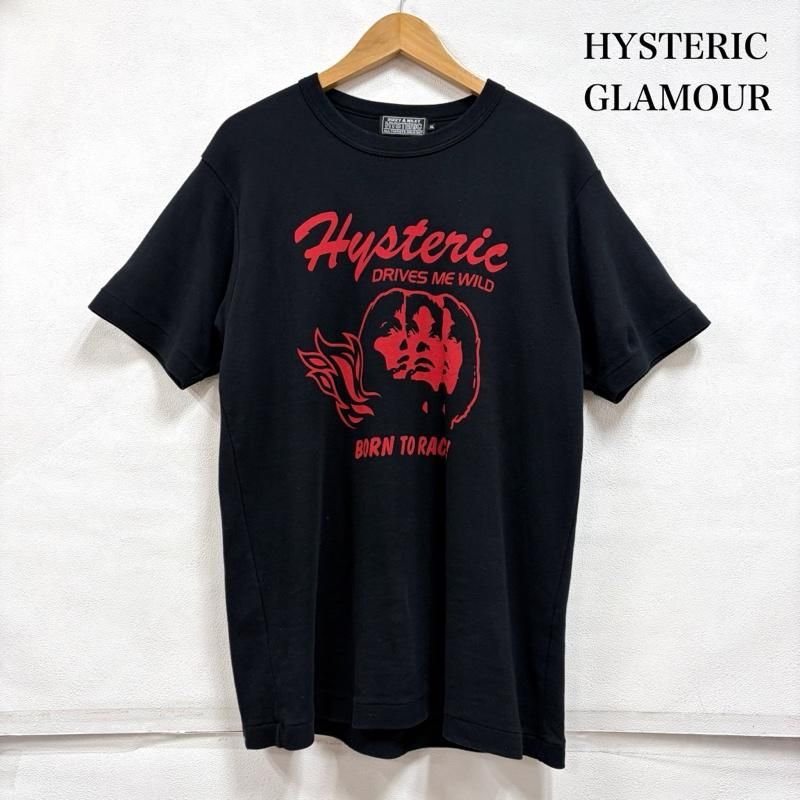 ヒステリックグラマー プリント 半袖Tシャツ ヒステリックグラマー 半袖 グラフィック プリント ロゴ BORN TO RACE