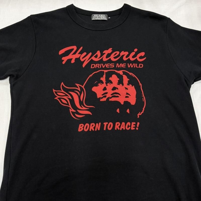 ヒステリックグラマー プリント 半袖Tシャツ ヒステリックグラマー 半袖 グラフィック プリント ロゴ BORN TO RACE