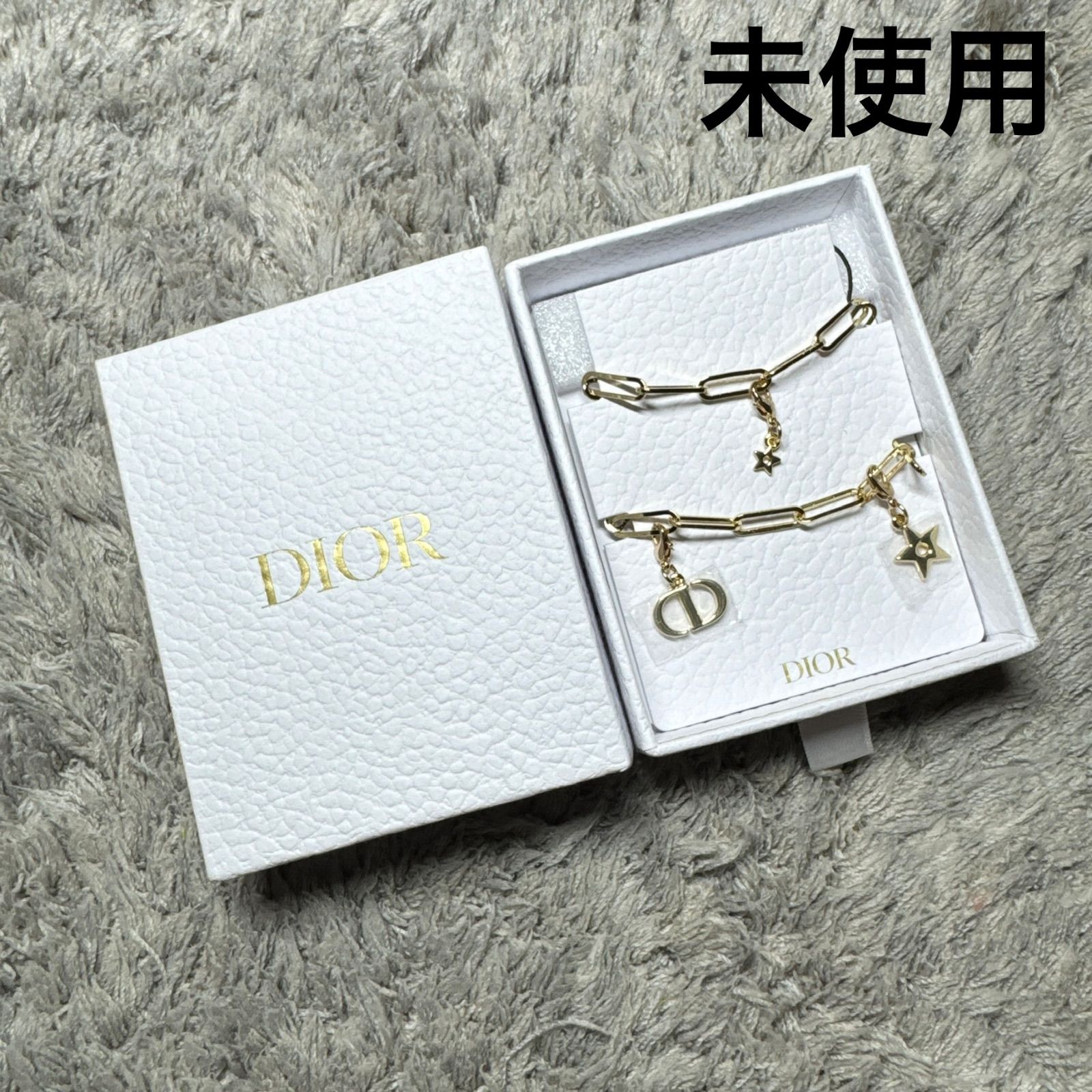 未使用】Christian Dior ディオール ブレスレット CDロゴ スター