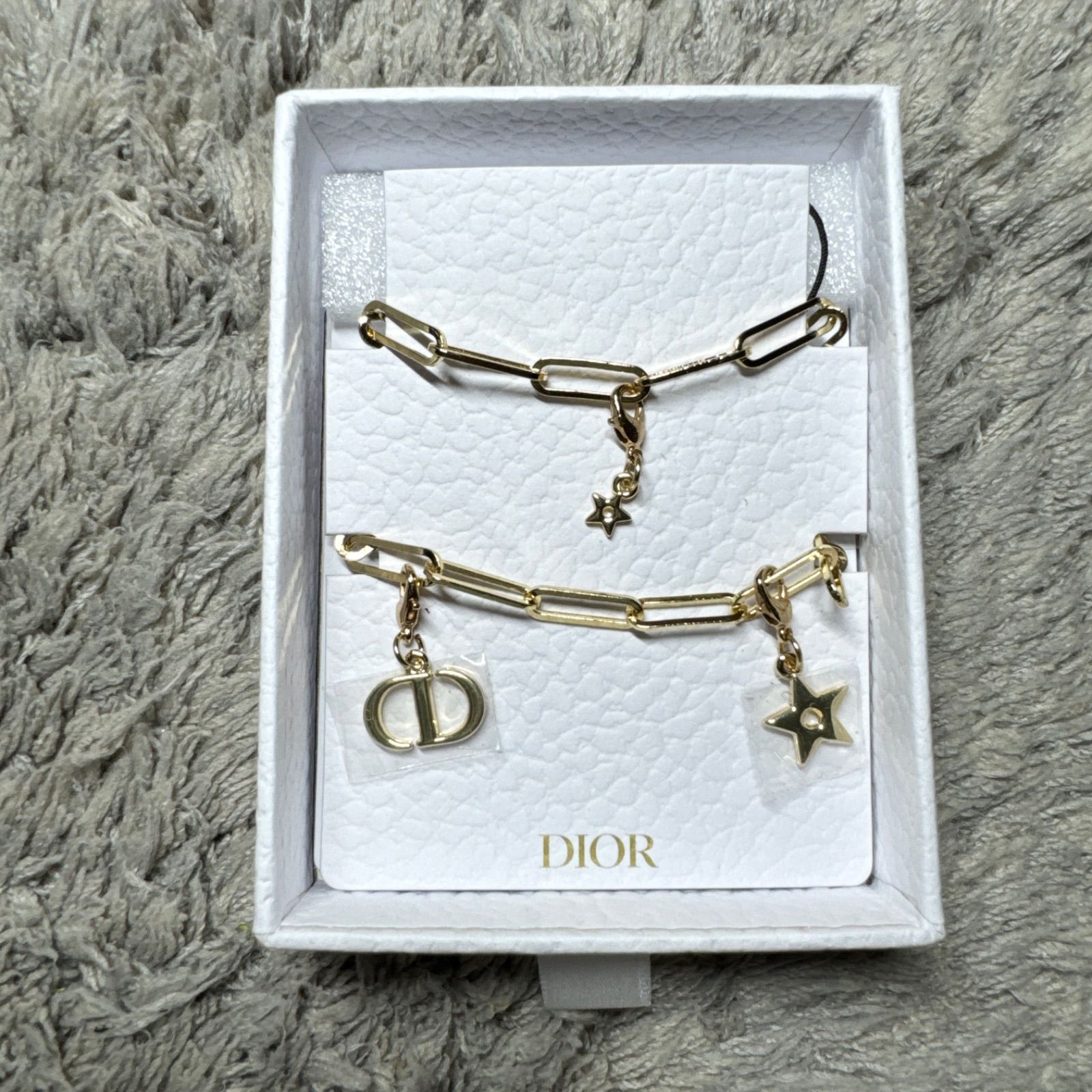 未使用】Christian Dior ディオール ブレスレット CDロゴ スター