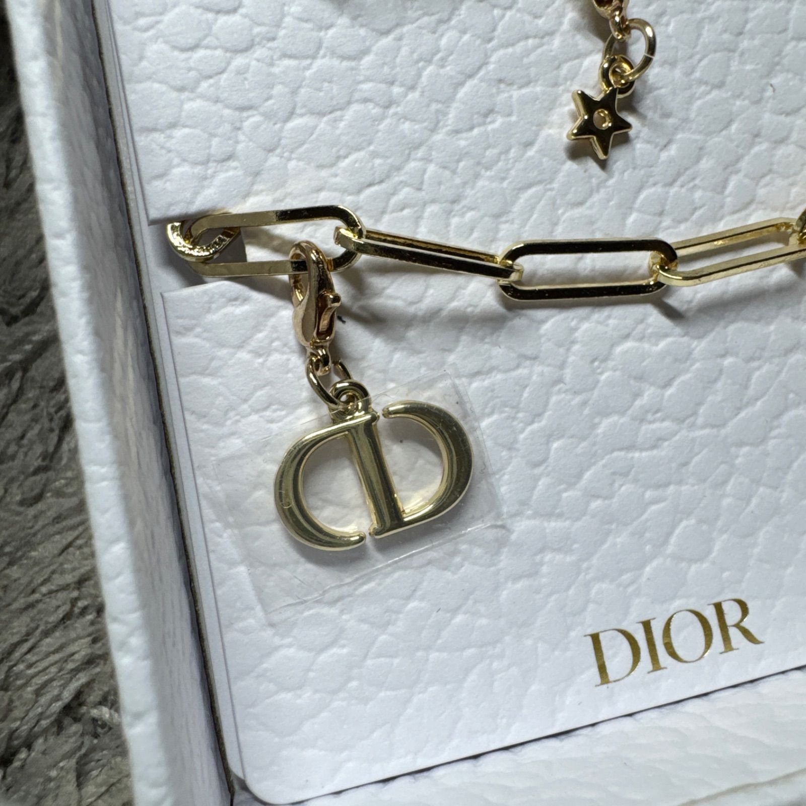 未使用】Christian Dior ディオール ブレスレット CDロゴ スター