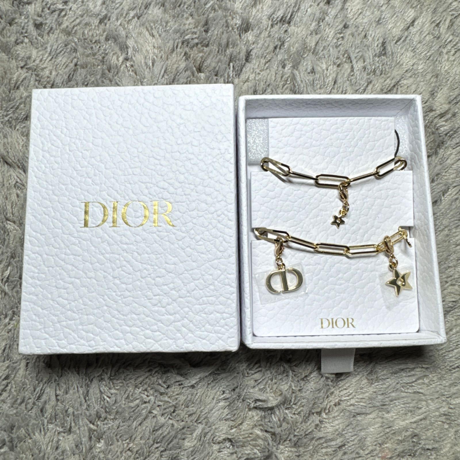 未使用】Christian Dior ディオール ブレスレット CDロゴ スター
