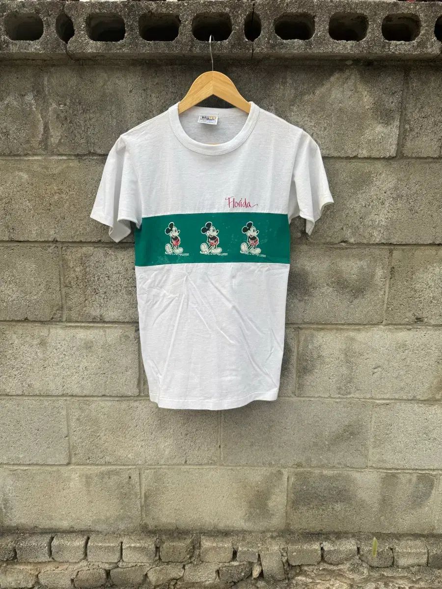 70 80s ベルバシーン ヴィンテージ ディズニー ミッキーマウス プリンティング 半袖 Tシャツ