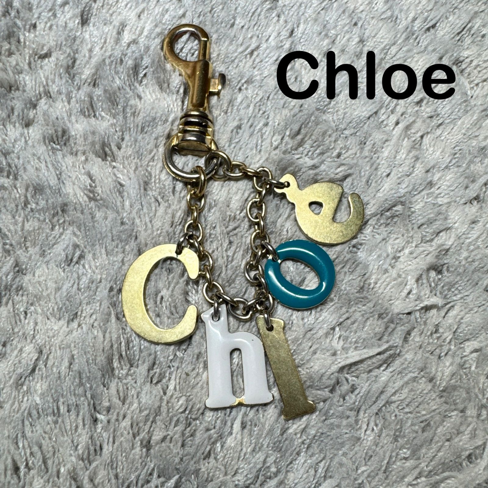 CHLOE クロエ キーホルダー バッグチャーム アルヴィ ロゴ マルチ 