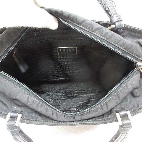 プラダ PRADA ナイロン レザー トート バッグ ハンド B9234 ブラック