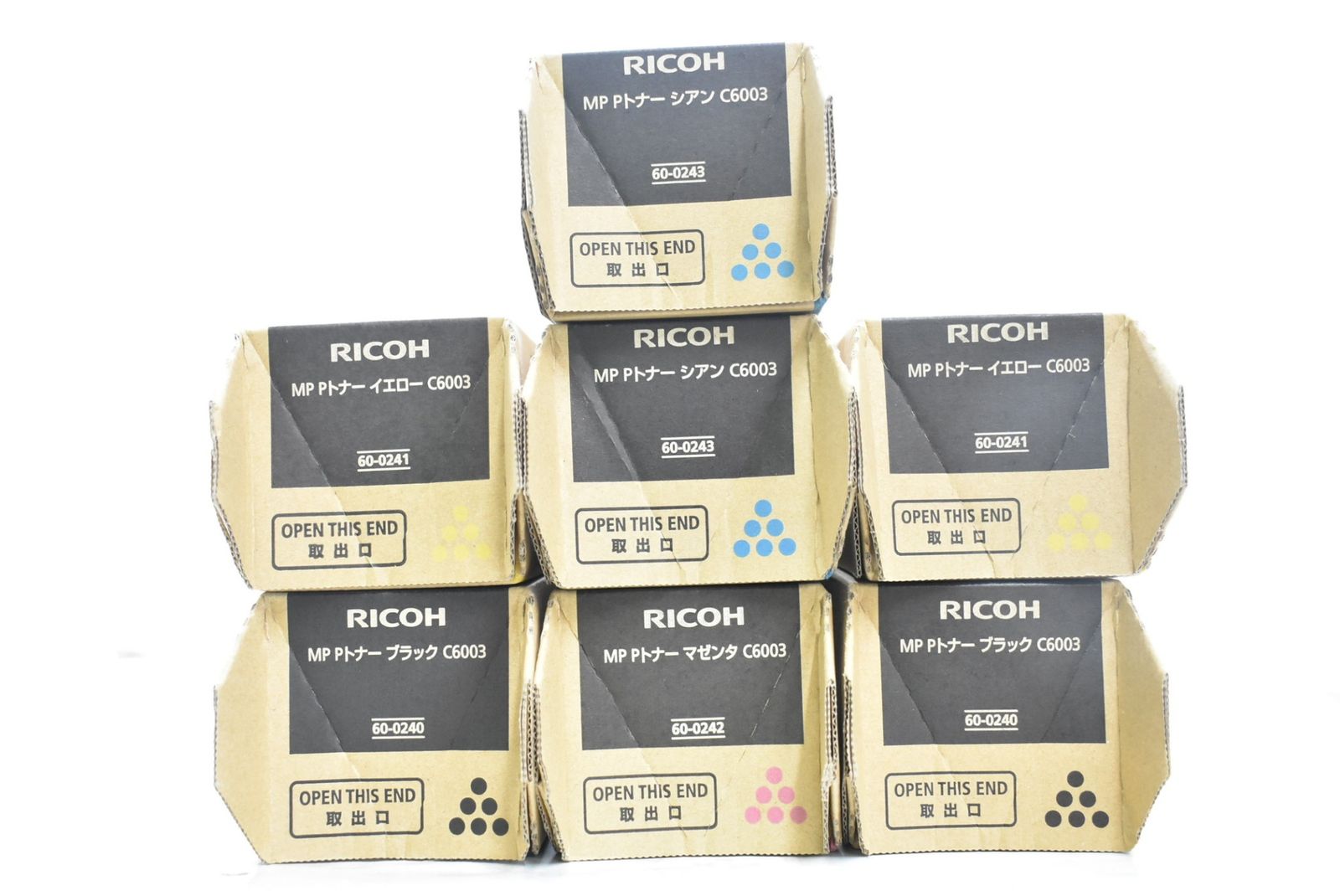 未使用 リコー 純正 トナー C6003 4色7本（シアン・マゼンタ・イエロー・ブラック） RICOH ITBS41Y6S0KK-D-N103-byebye 16,685円