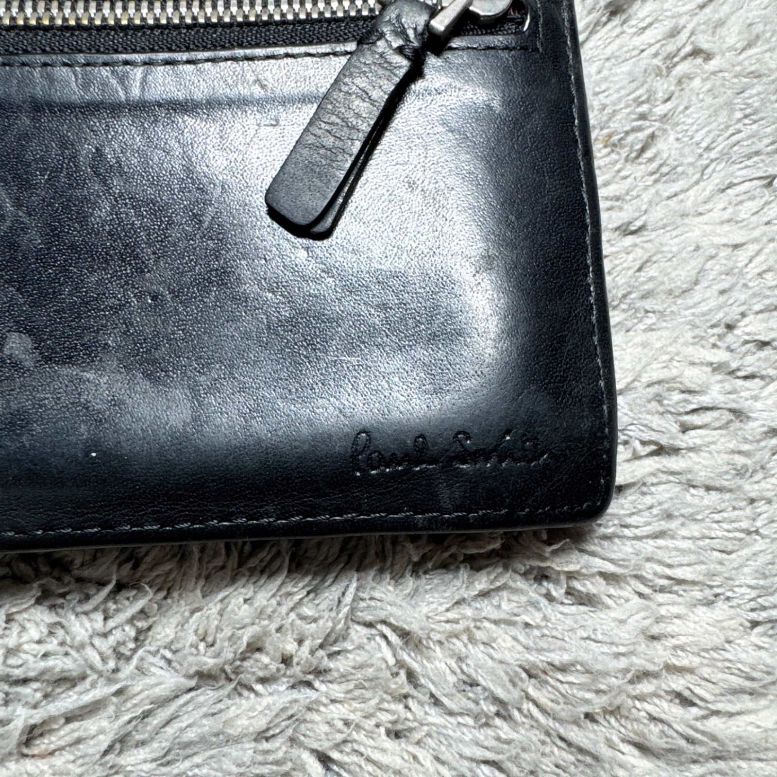 Paul Smith ポールスミス 二つ折り財布 ジップストローグレイン2 黒