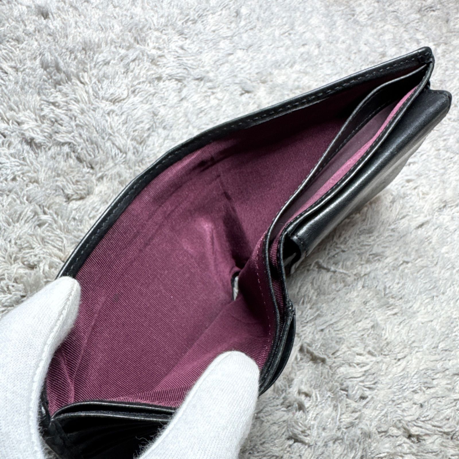 Paul Smith ポールスミス 二つ折り財布 ジップストローグレイン2 黒