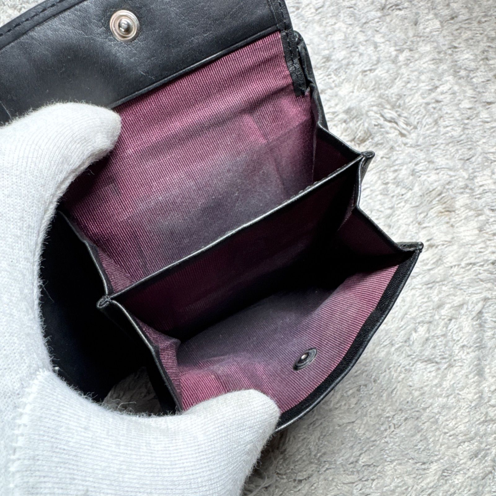 Paul Smith ポールスミス 二つ折り財布 ジップストローグレイン2 黒
