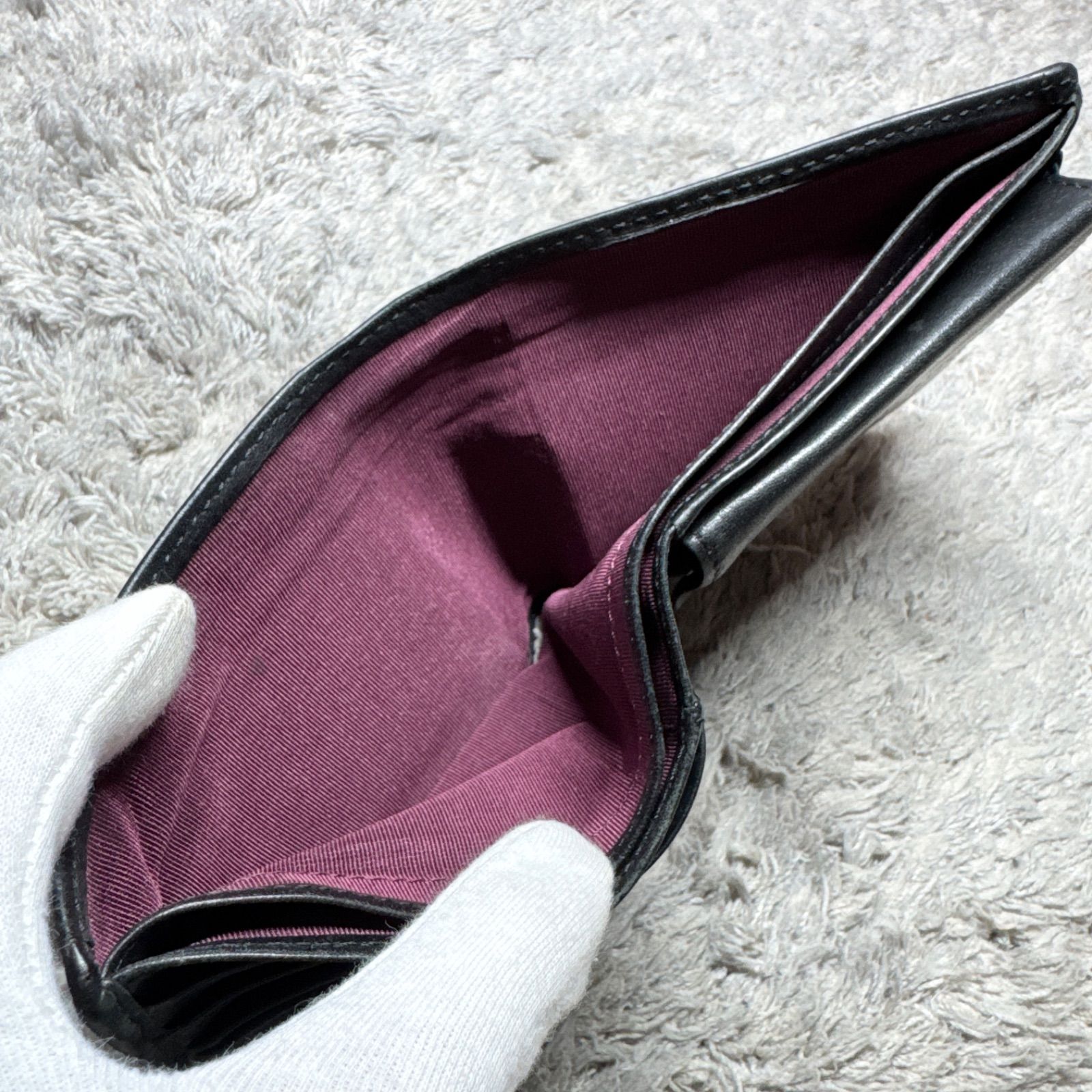Paul Smith ポールスミス 二つ折り財布 ジップストローグレイン2 黒