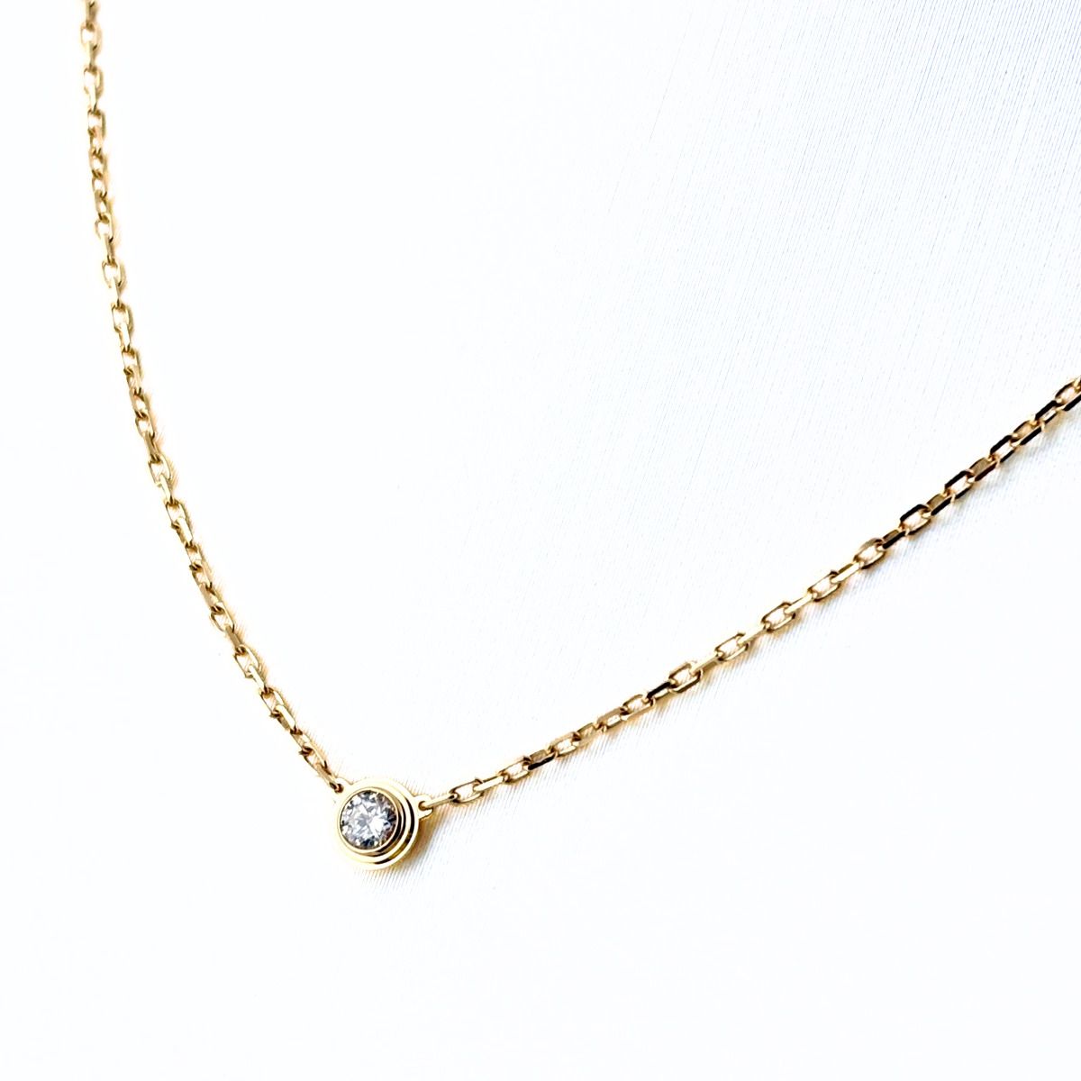 カルティエ CARTIER ダムール SM ネックレス YG イエローゴールド ペンダント ネックレス 750 ダイヤモンド レディース 【中古】