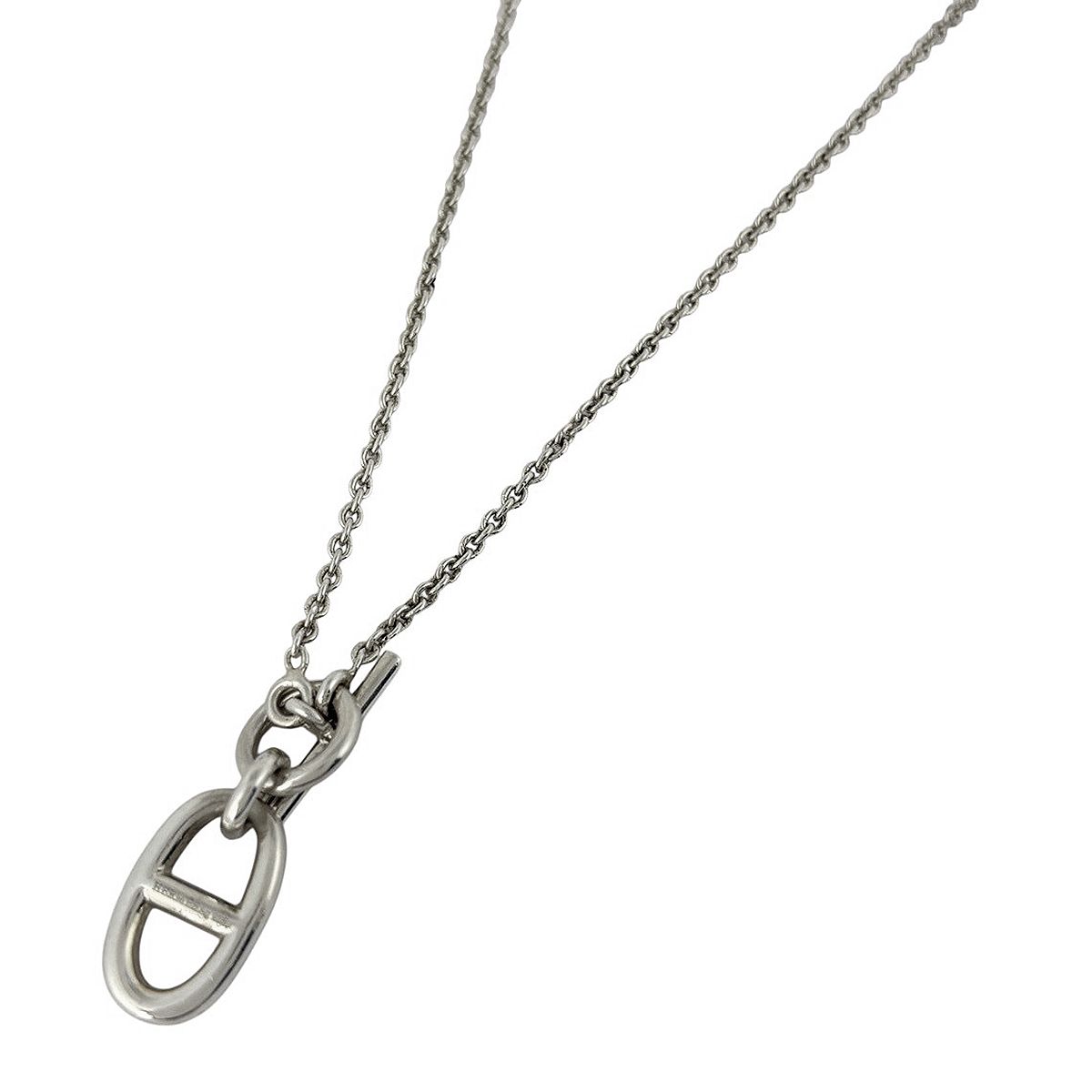 エルメス HERMES シェーヌダンクル アミュレット ネックレス シルバー925 シルバー レディース 【中古】