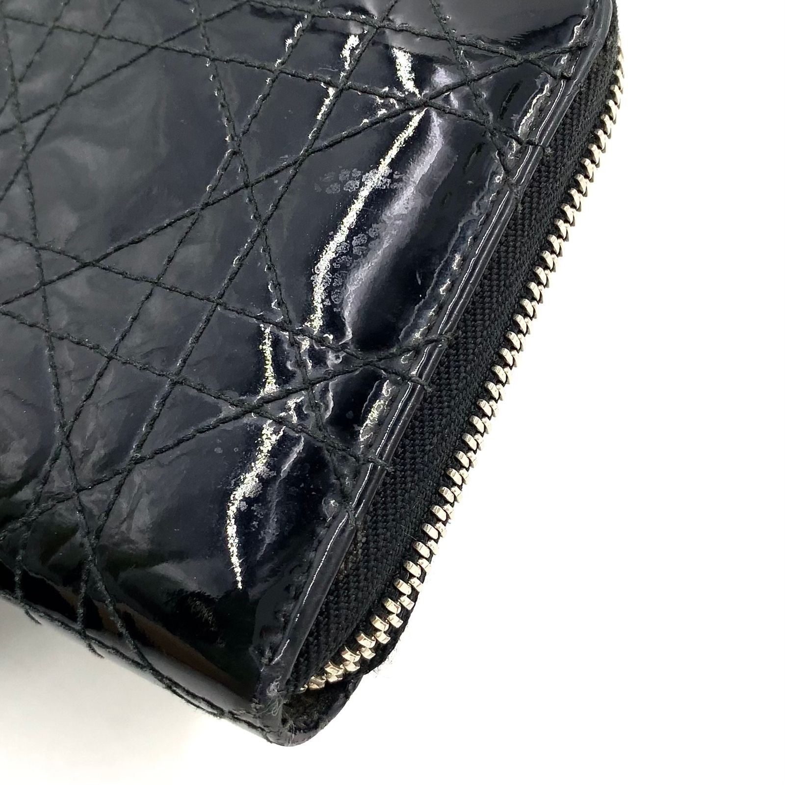 新着】Christian Dior レディ ディオール ラウンドファスナー エナメル