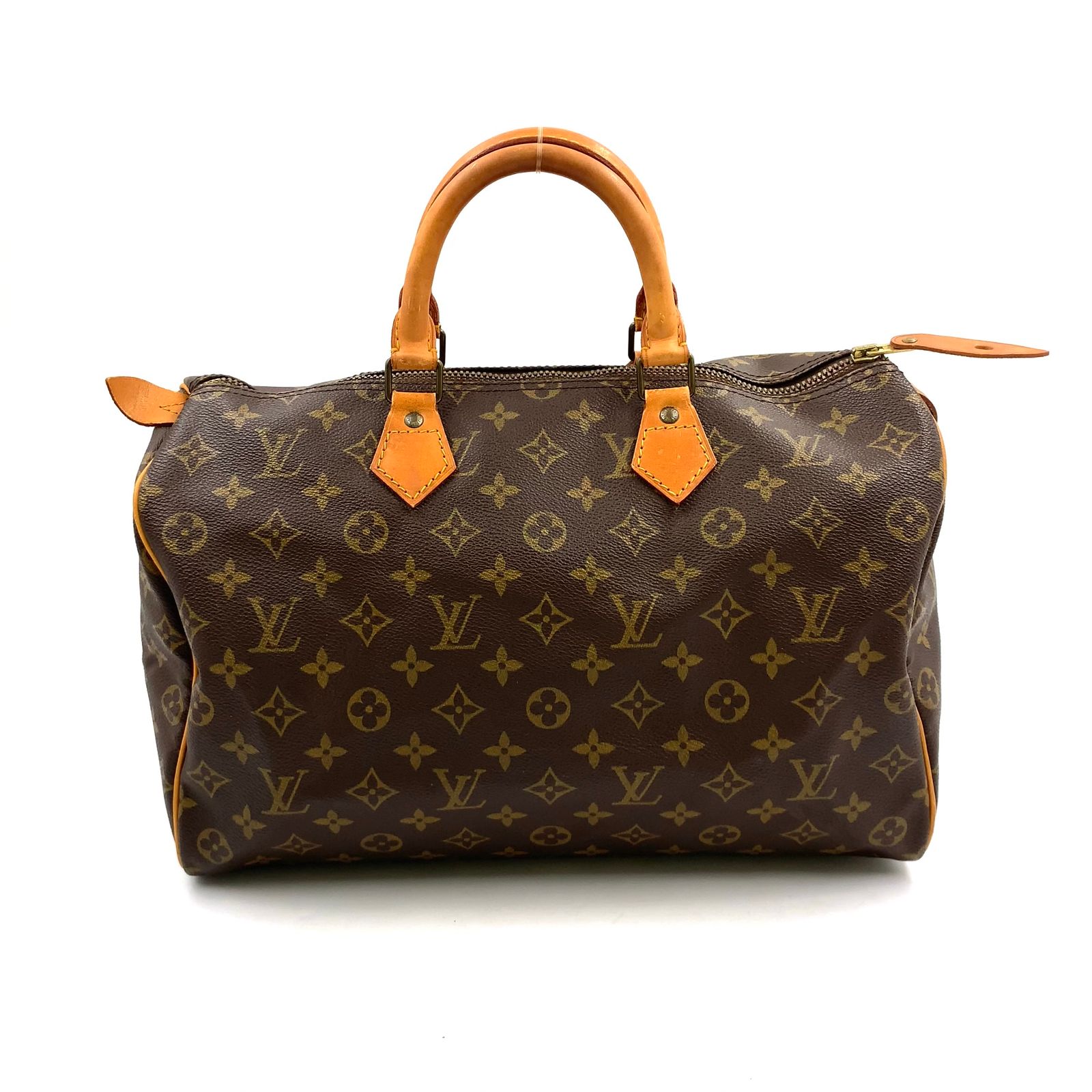 【新着】LOUIS VUITTON スピーディ35 モノグラム モノグラム レザー、PVC ブラウン、ライトブラウン ハンドバッグ ゴールド M41524