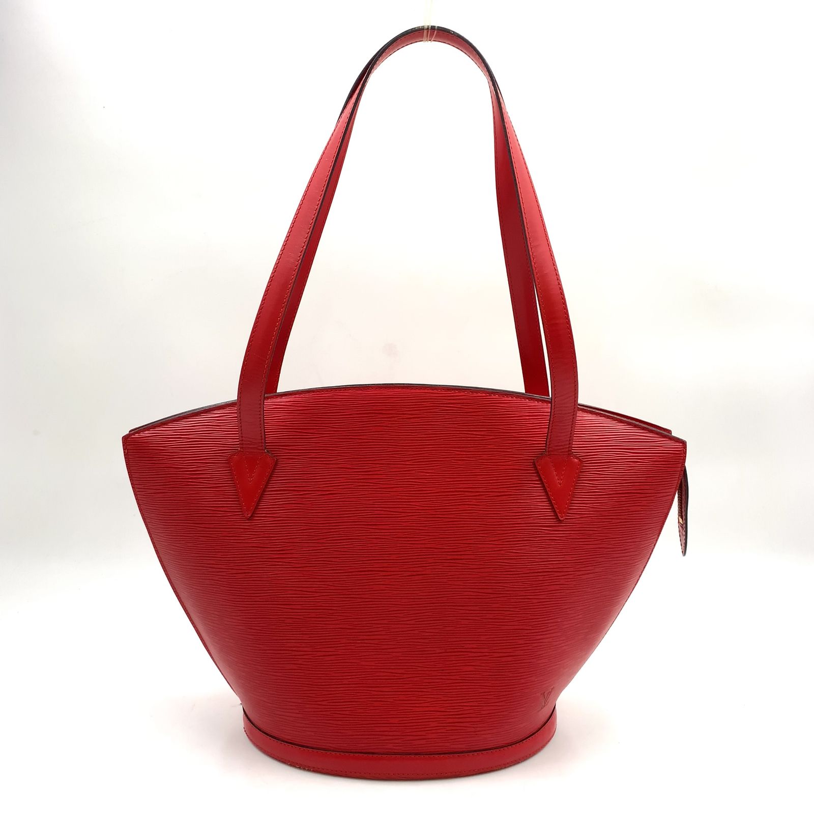 【新着】LOUIS VUITTON サンジャック ショッピング エピ エピ カスティリアンレッド レザー レッド ショルダーバッグ ゴールド M52267
