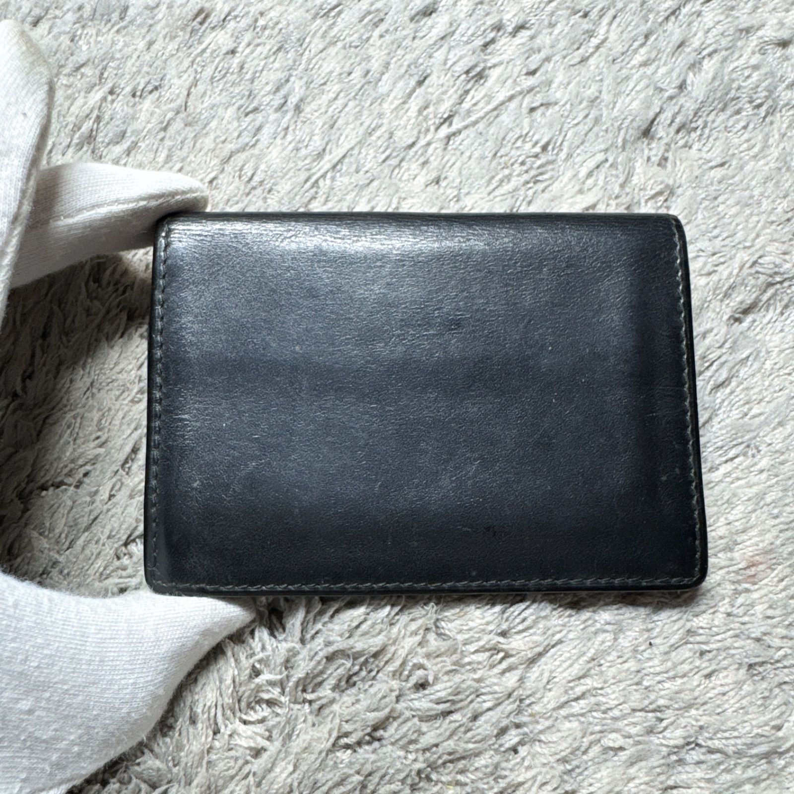 dunhill　新品　黒いレザー名刺入れ DUNHILL ダンヒル 名刺入れ カードケース レザー ゴールドロゴ