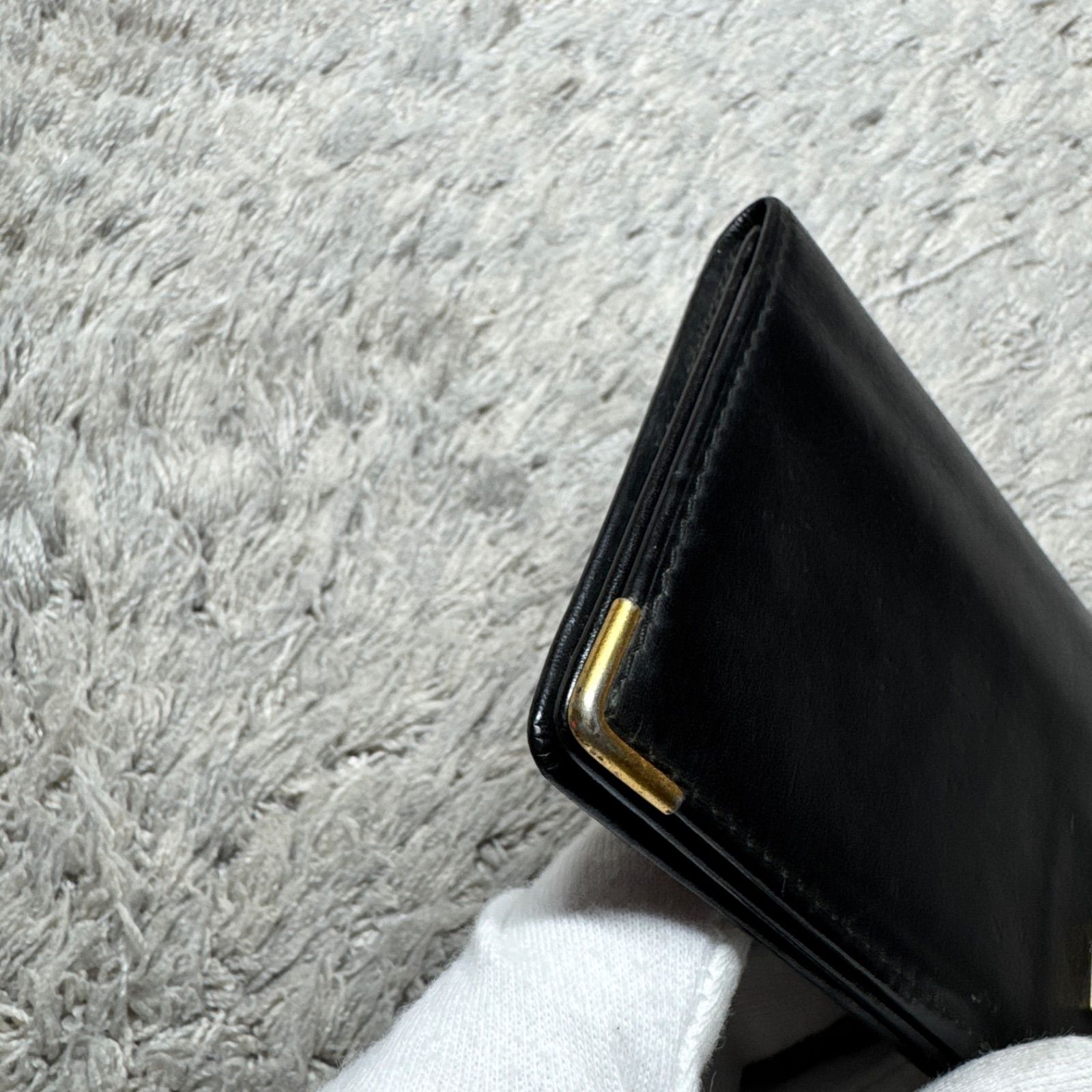 DUNHILL ダンヒル 名刺入れ カードケース レザー ゴールドロゴ