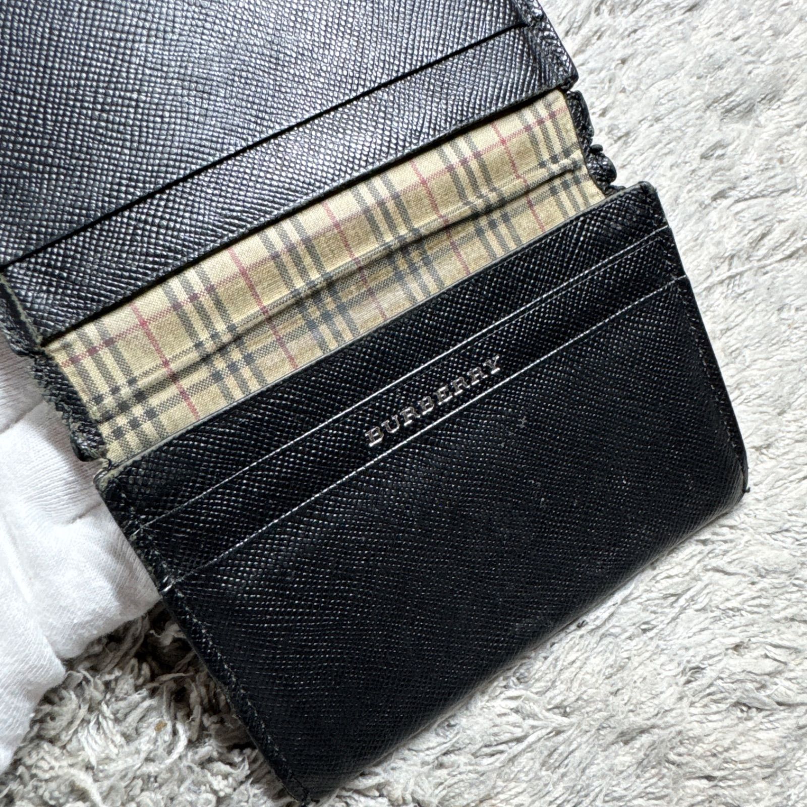 BURBERRY バーバリー 名刺入れ カードケース サフィアーノレザー