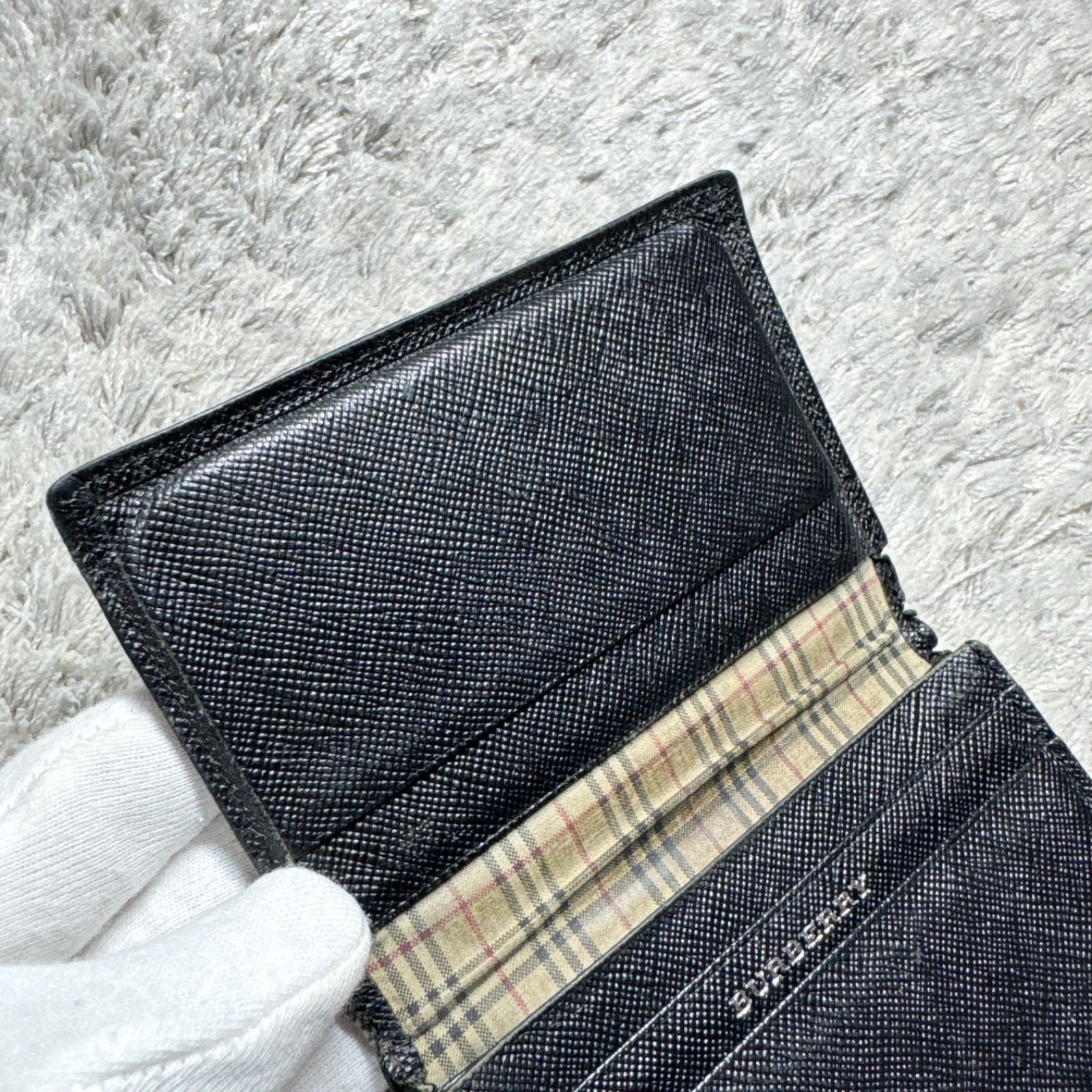 BURBERRY バーバリー 名刺入れ カードケース サフィアーノレザー