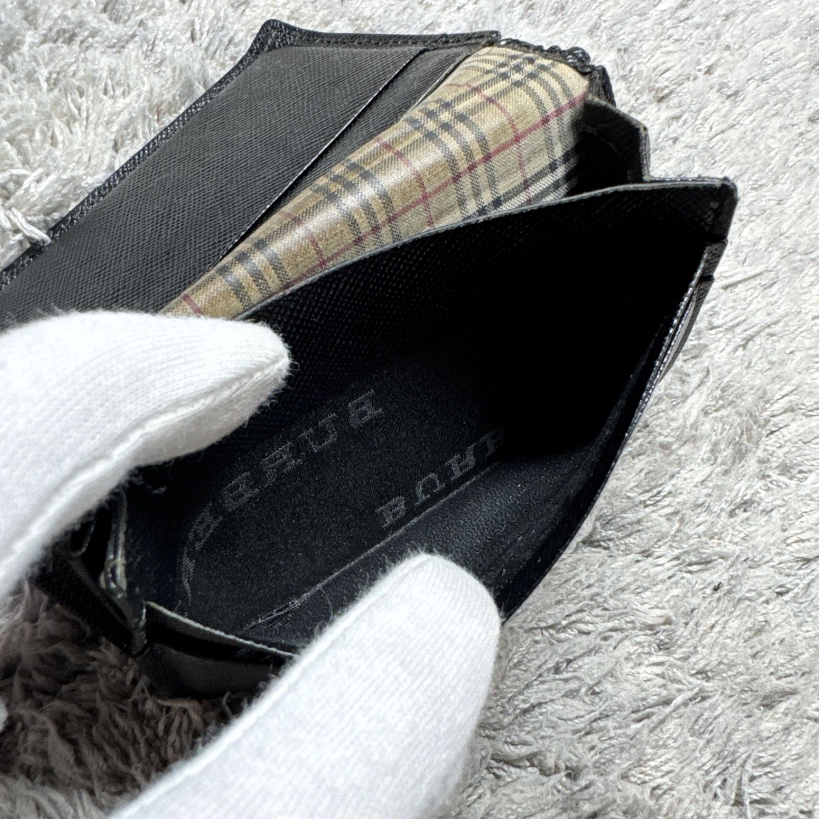 BURBERRY バーバリー 名刺入れ カードケース サフィアーノレザー