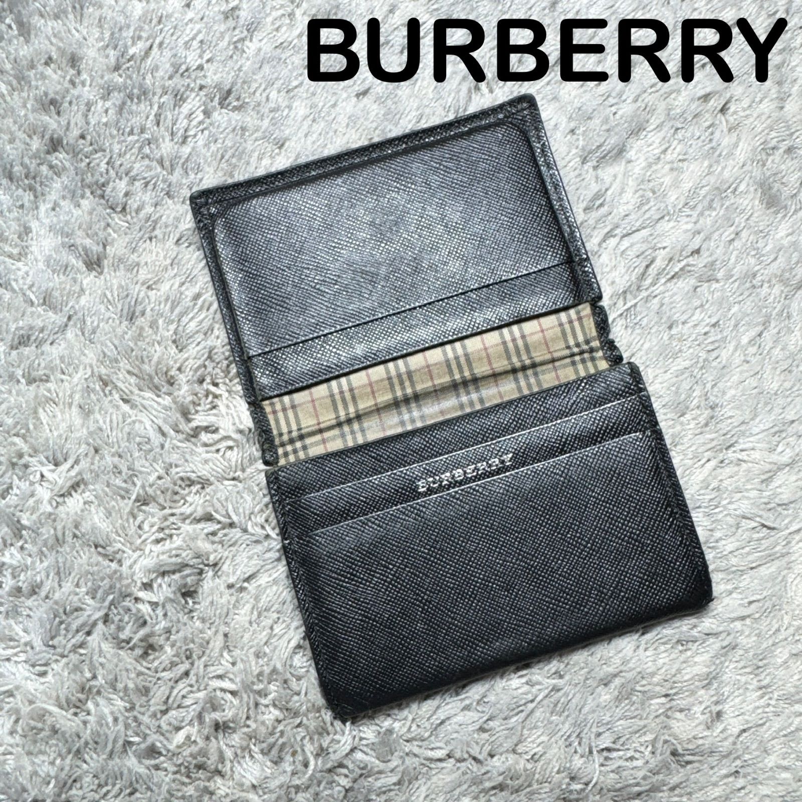 BURBERRY バーバリー 名刺入れ カードケース サフィアーノレザー