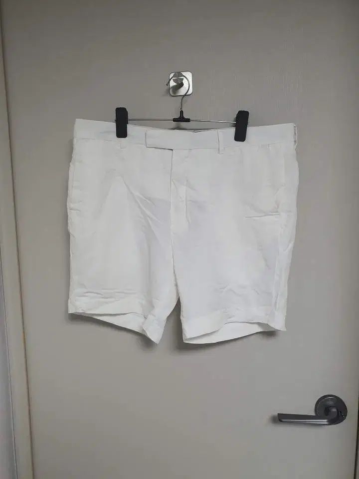 ポロ リネン ハーフパンツ 白