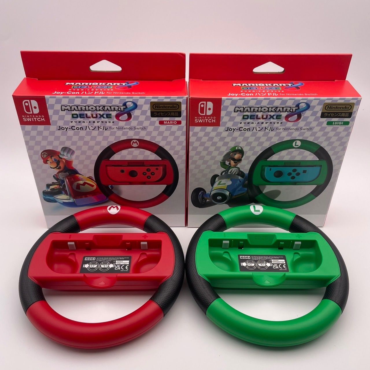 美品】switch ジョイコンハンドル マリオカート8 マリオルイージ