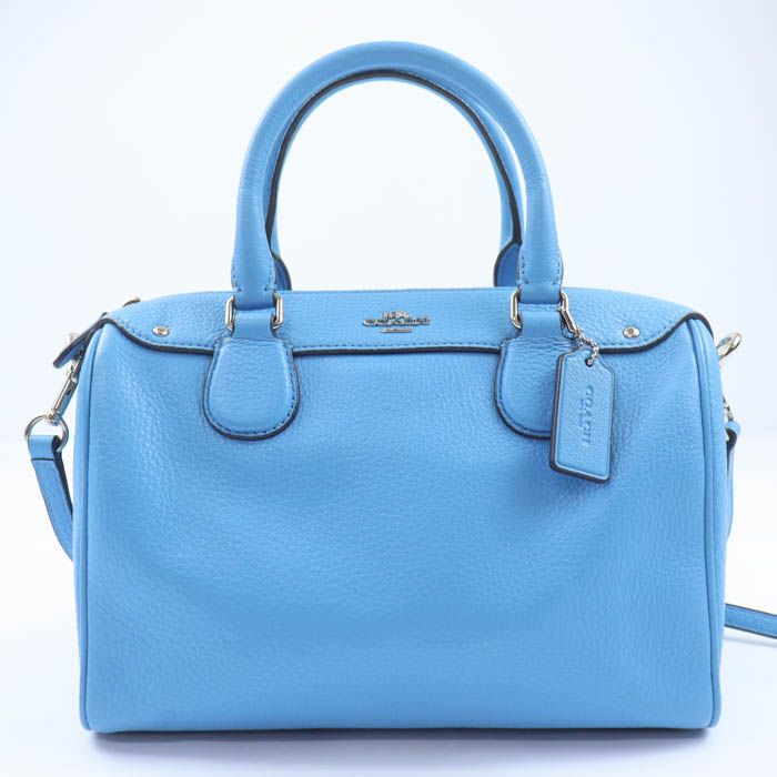 【美品】COACH ショルダーバッグ ハンドバッグ 2way ブルー コーチ コーチ ハンドバッグ ショルダーバッグ 2way 鞄 カバン ブランド