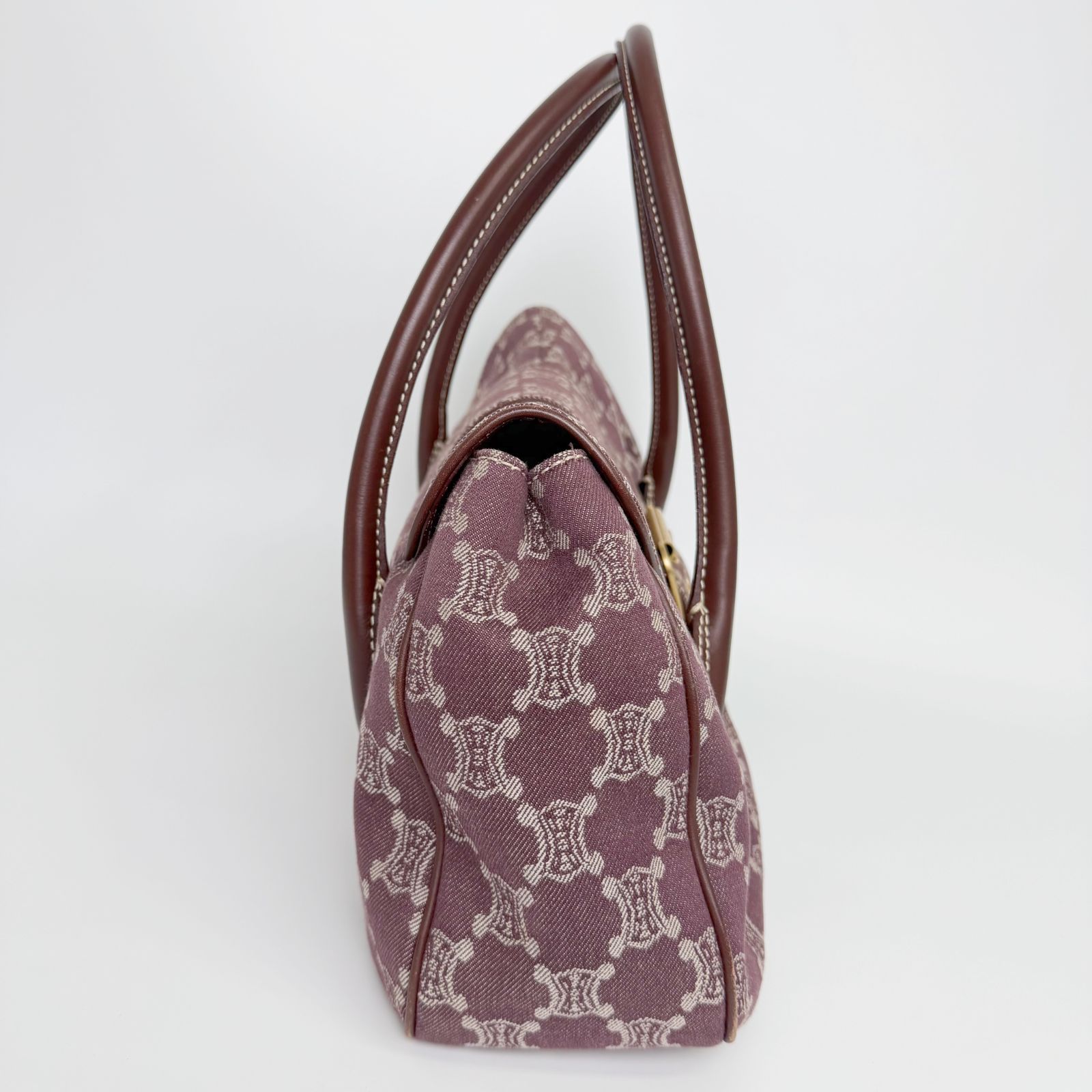 中古】CELINE セリーヌ Cマカダム バックル トートバッグ キャンバス 