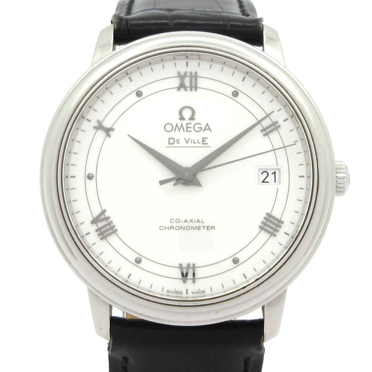 OMEGA(オメガ) 腕時計 デ・ヴィル プレステージ コーアクシャル 424.10.37.20.04.001 メンズ SS/社外ベルト 白 166,900円