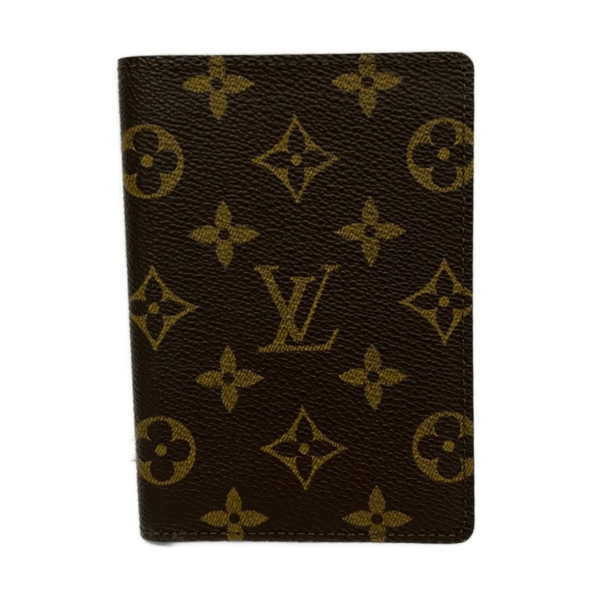 LOUIS VUITTON(ルイヴィトン) 小物入れ モノグラム美品 クーヴェルテュール・パスポール M60180 ダークブラウン レザー