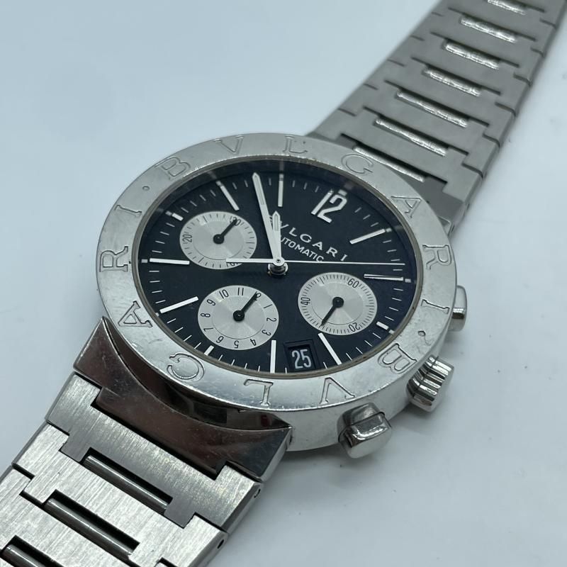 中古】BVLGARI ブルガリブルガリ クロノグラフ BB38SS ※ボタン不備