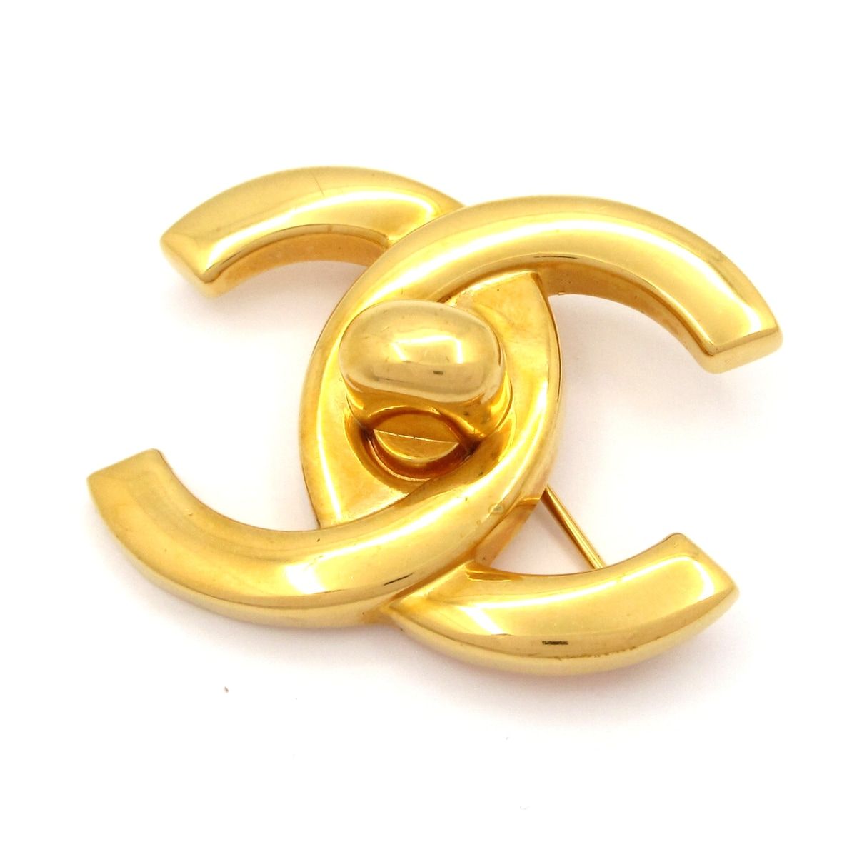 CHANEL(シャネル) ブローチ ココマーク ゴールド ターンロック