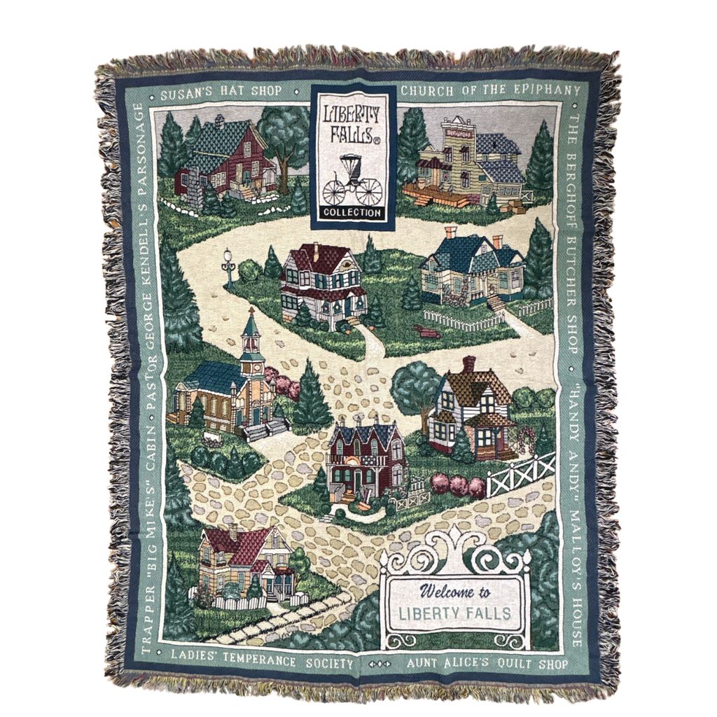 vintageラグ ブランケット マルチカバー タペストリー リバティフォールズ ミニチュアハウス Rug Blanket Liverty Falls 3736