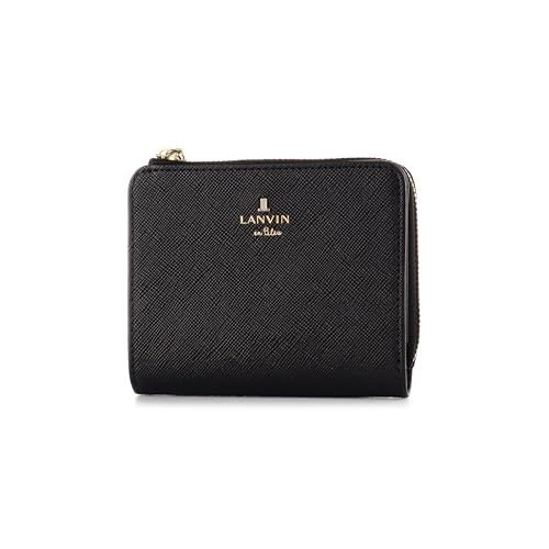 [ランバンオンブルー] ブランドショッパー付き ギフト包装 二つ折り財布 480453 リュクサンブール ミニ財布 Ｌ字ファスナー レディース レザー 【10】 ブラック（当社限定）pms fce71094