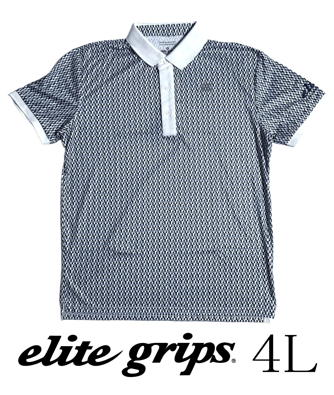 elite grips エリートグリップ クレリックポロシャツ ネイビー サイズ：4L ゴルフウェア メンズ