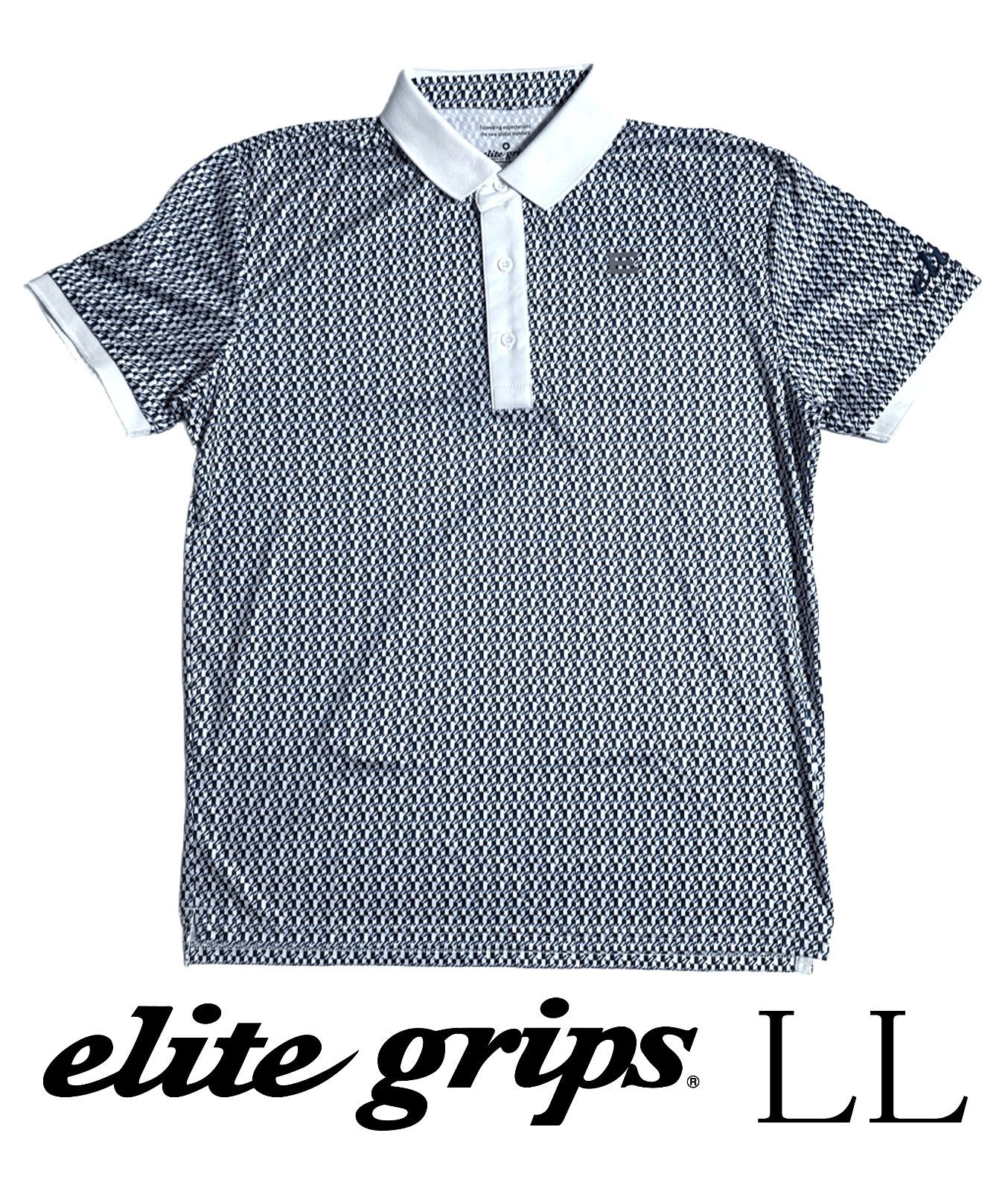 elite grips エリートグリップ クレリックポロシャツ ネイビー サイズ：LL ゴルフウェア メンズ