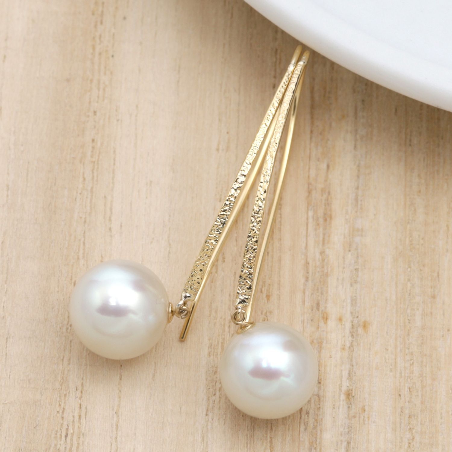 【9.0～9.5mm】パールがゆれるロングフックピアス K18YG 31,785円