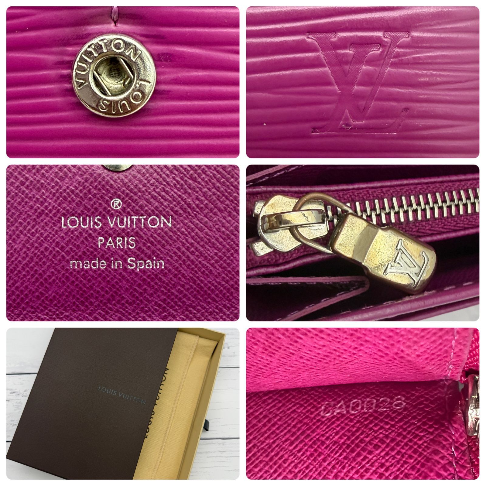 LOUIS VUITTON 長財布 エピ ポルトフォイユ サラ 赤紫 - メルカリ