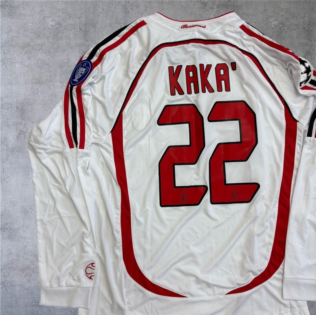 ACミラン カカ 22 長袖 ユニフォーム サッカー L XL ロンT 白 レプリカ