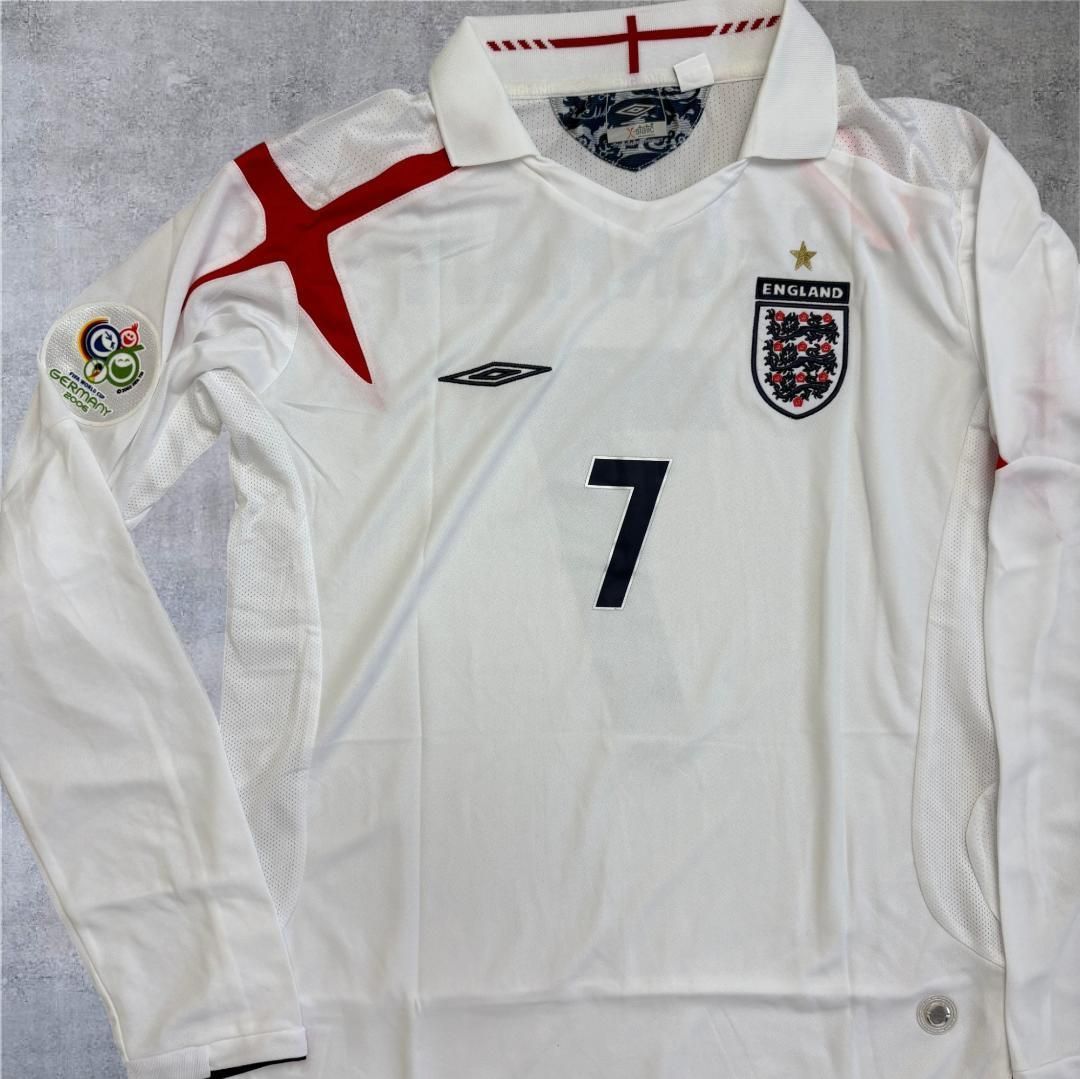 イングランド代表 ベッカム 7 長袖 ユニフォーム サッカー L XL