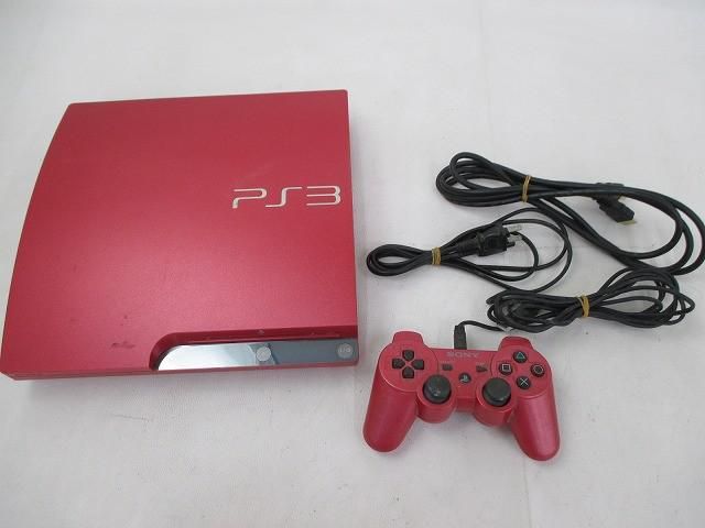 中古品 ゲーム プレイステーション3 PS3本体 CECH-3000B スカーレットレッド 動作品