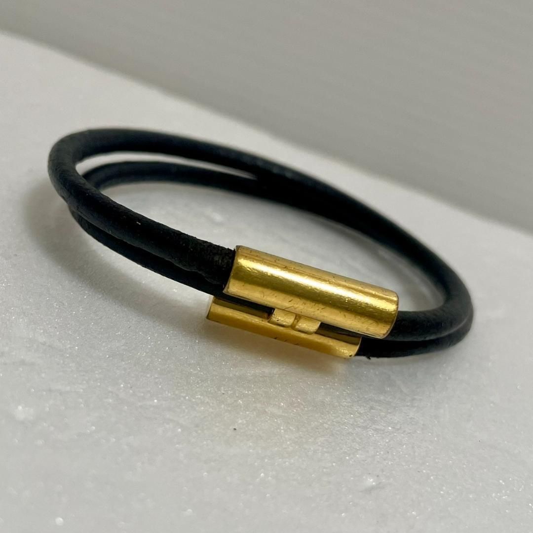 HERMES エルメス トゥルニス ブレスレット レザー ゴールド - メルカリ