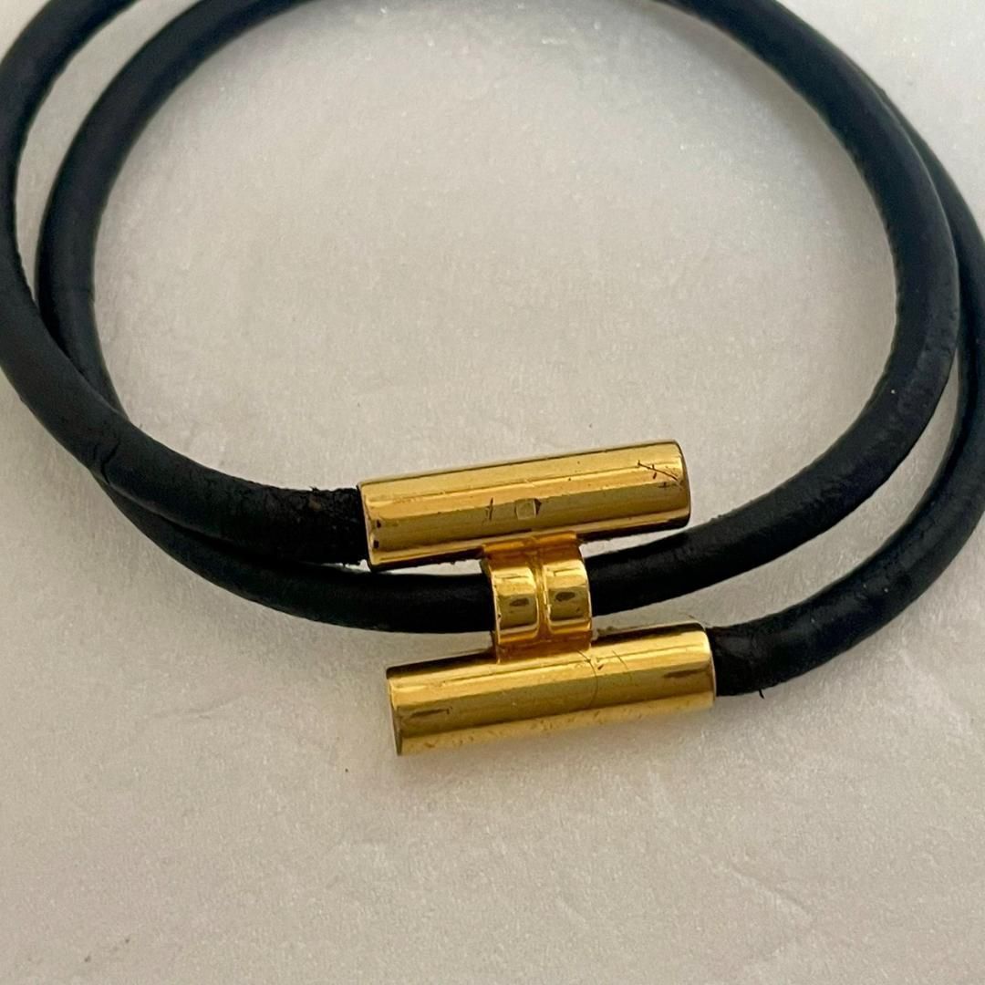 HERMES エルメス トゥルニス ブレスレット レザー ゴールド - メルカリ