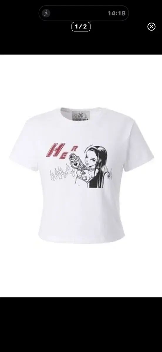 スリータイムズ her devil クロップドTシャツ クロップドTシャツ