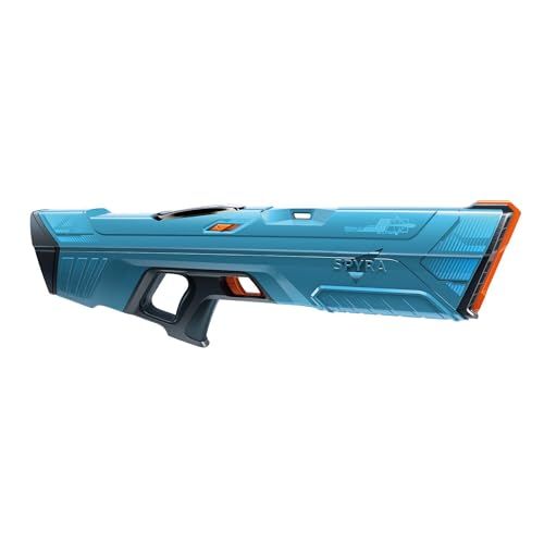 SPYRA FOUR 電動ウォーターガン 水鉄砲 高圧連射 5モード搭載 最大射程約10m ディスプレイ付き | 自動給水 5つの発射モード ディスプレイ表示に対応 家族や友人との夏の水遊び 外遊び キャンプに