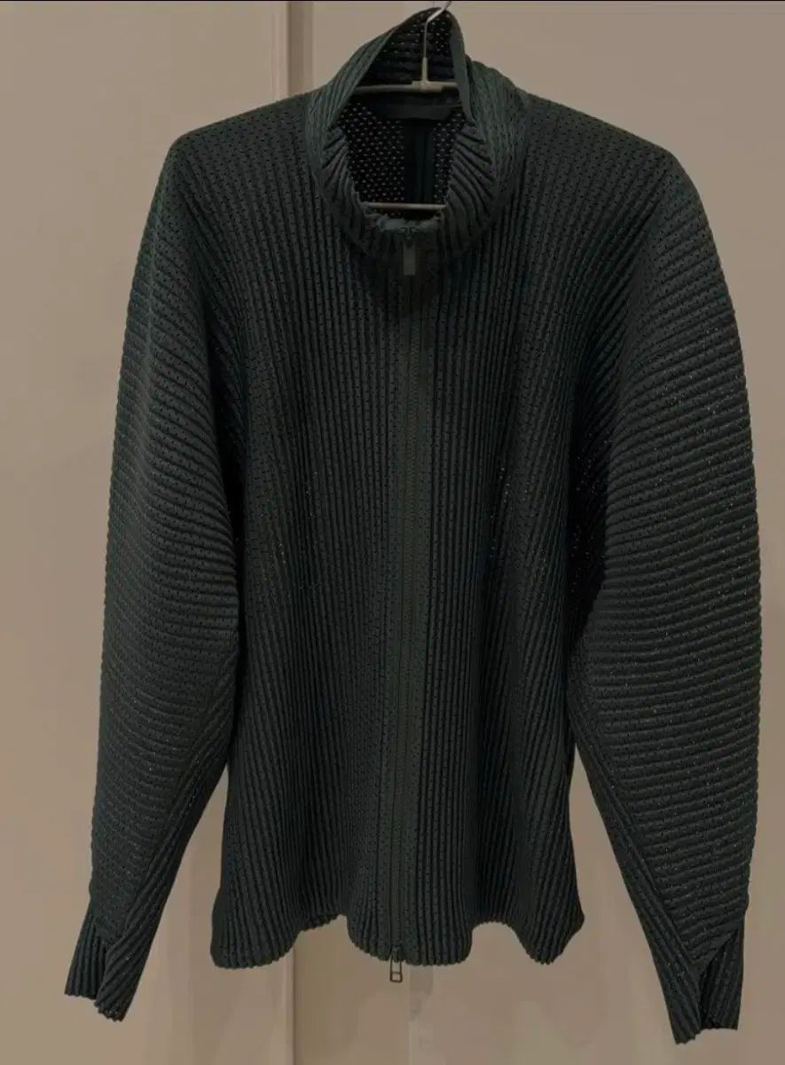 4 オムプリッセ オーバーサイズ ジップアップ Mesh ダークグリーン