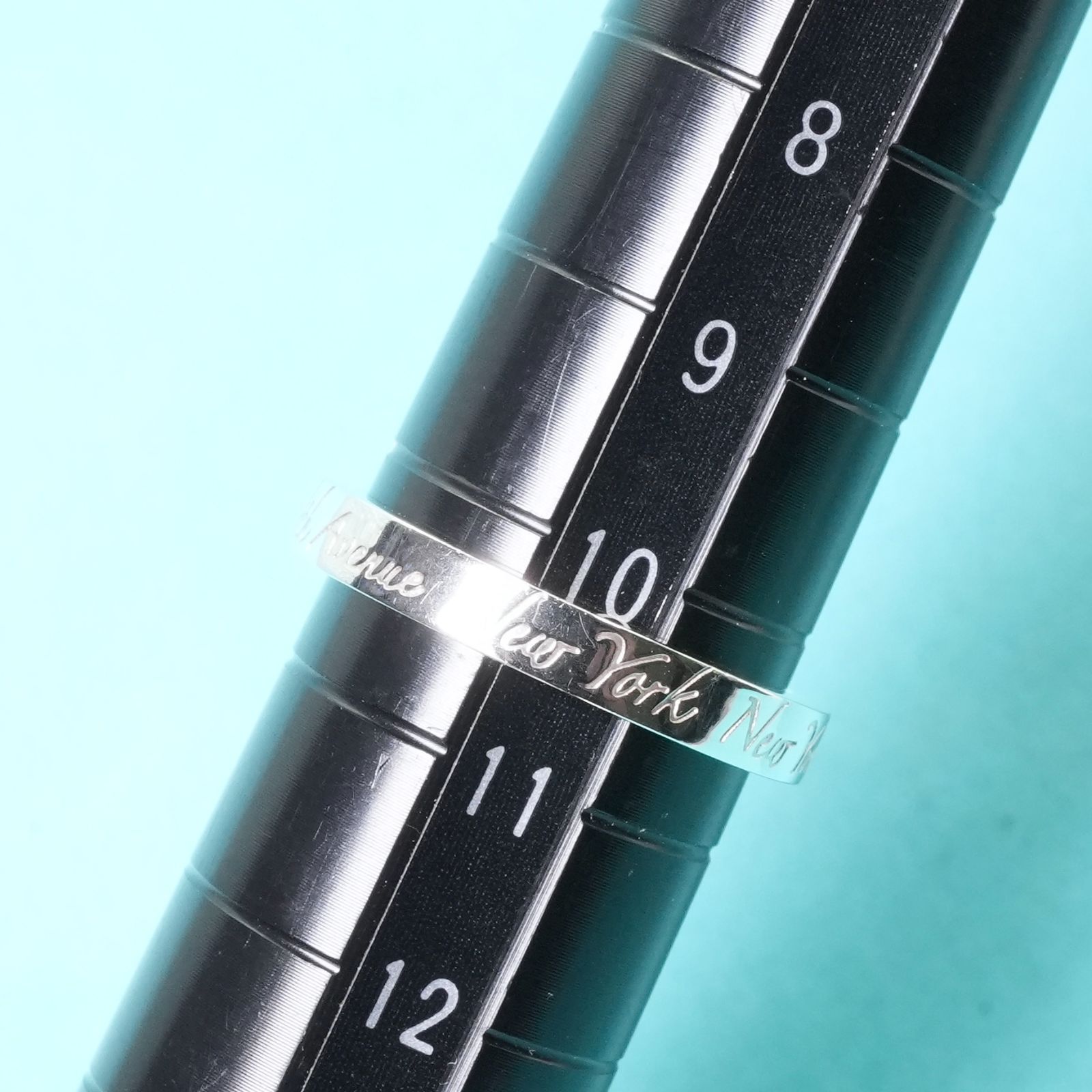 極美品10号 ティファニー ノーツ ナロー シルバー リング/25-312S