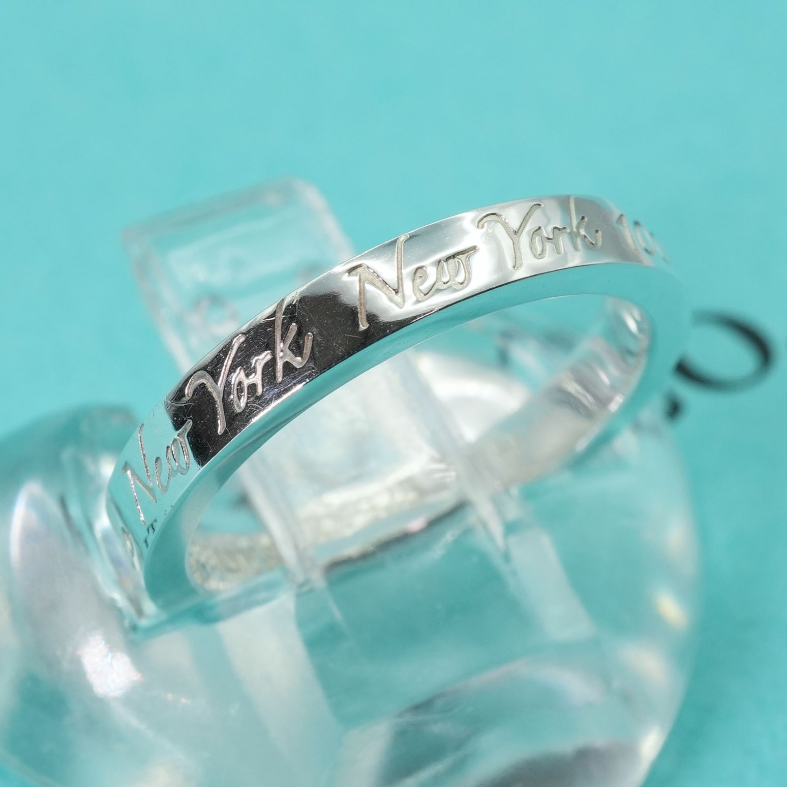 美品 TIFFANY ティファニー ナロー リング10号 刻印有 シルバー 極美品10号 ティファニー ノーツ ナロー シルバー リング/25-312S